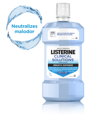 Listerine Clinical Solutions Breath Defense neutralizes malodor