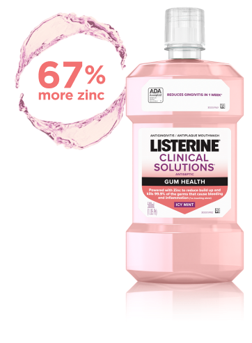 Listerine Clinical Solutions Gum Health 67% more zinc